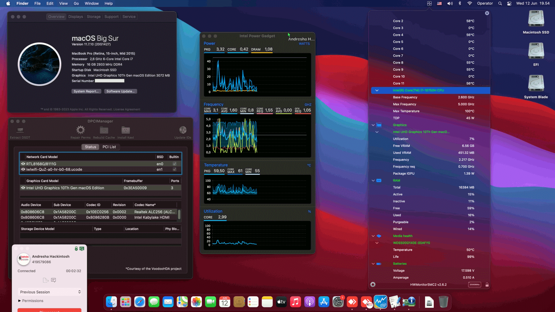 Razer Blade 15 RZ09 03287E72 4K [CometLake   Intel UHD 630 + I2C]   OpenCore 1